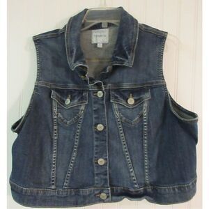 Torrid denim vest button front size 1